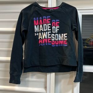 Girls under armor loose cold gear sweatshirt size youth large